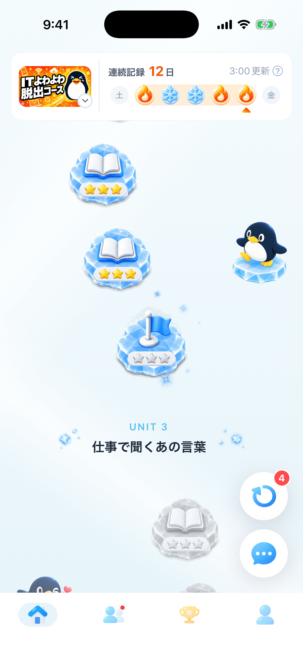 コースのロードマップ画面